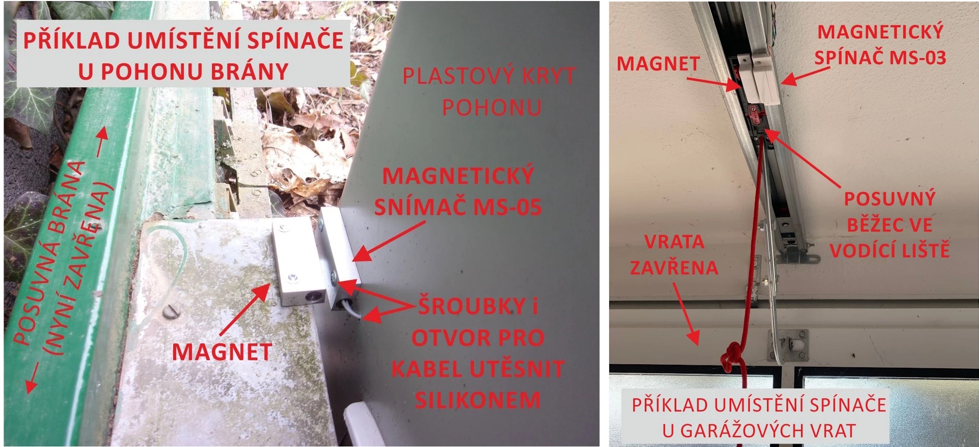 gsm zapojení koncových spínačů